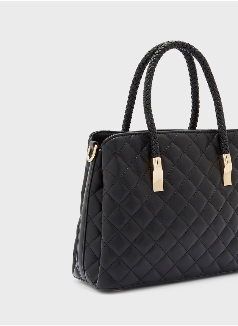 Quilted Satchel Bag