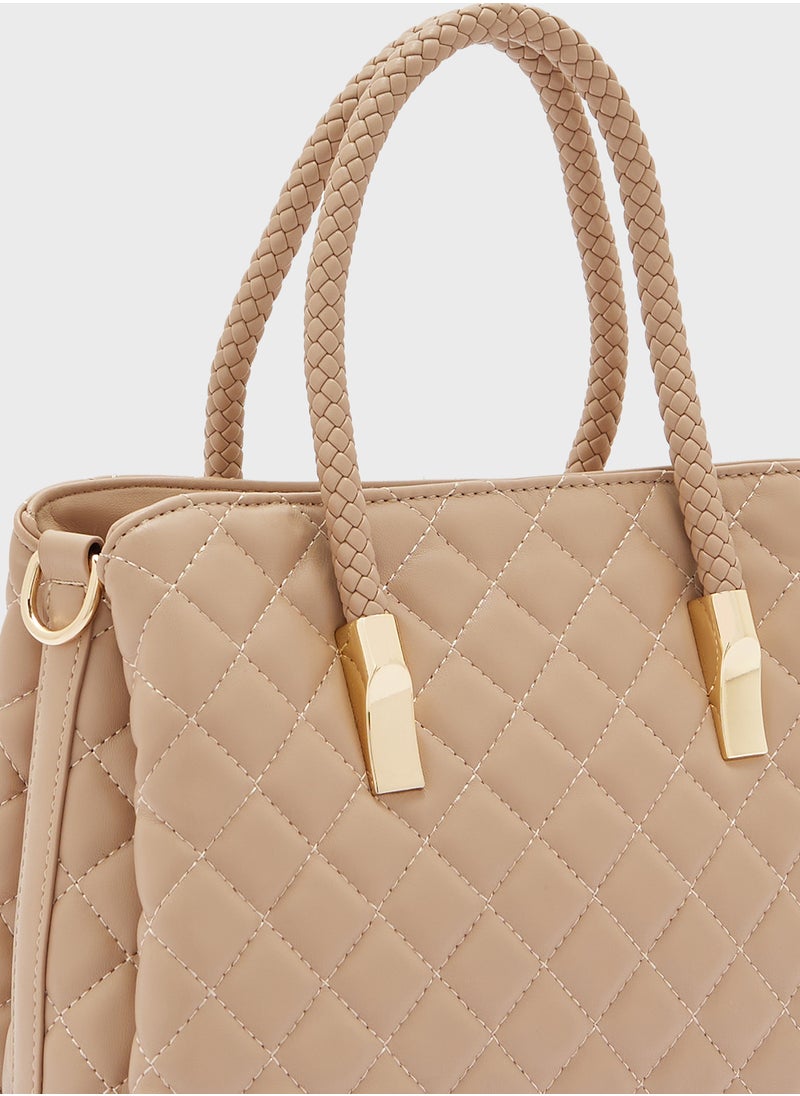 Quilted Satchel Bag