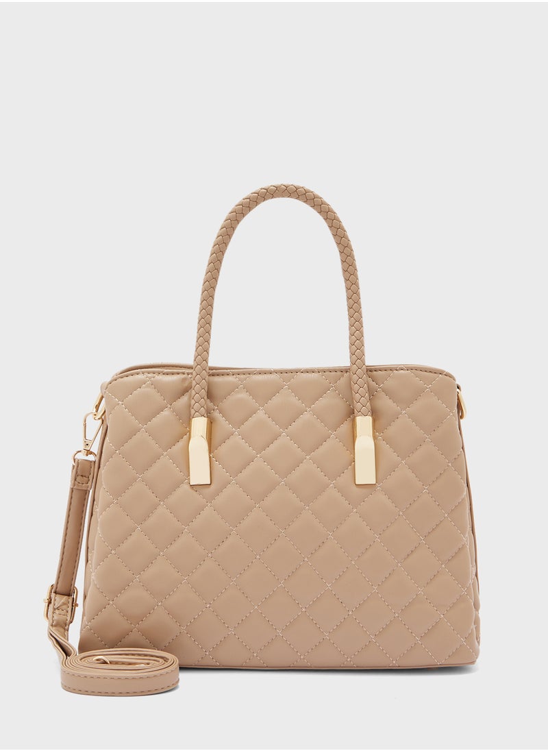 Quilted Satchel Bag