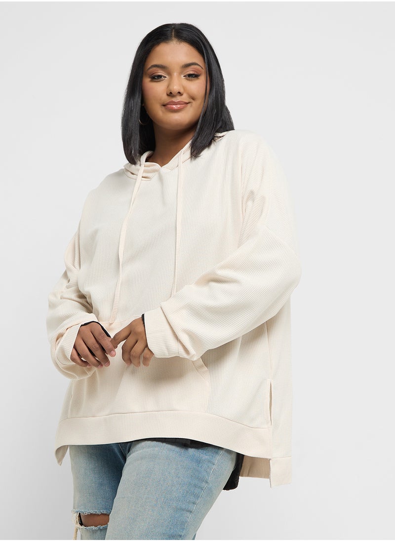 Oversized Hoodie With Seam Detail