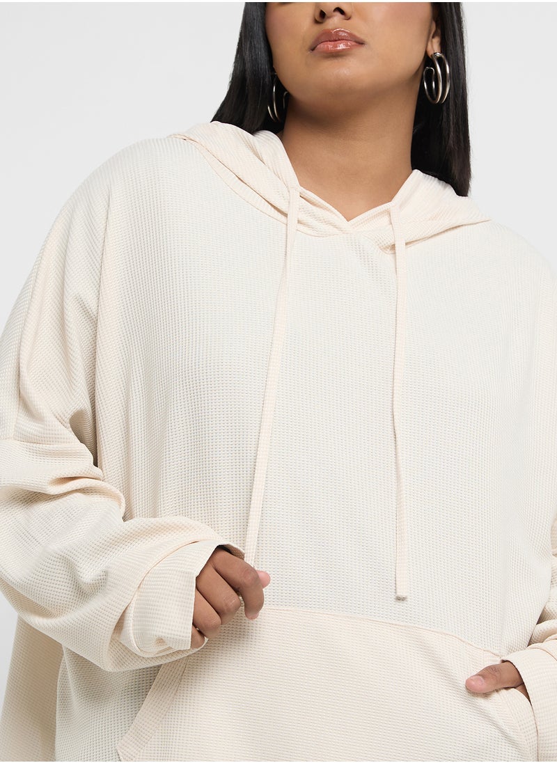 Oversized Hoodie With Seam Detail