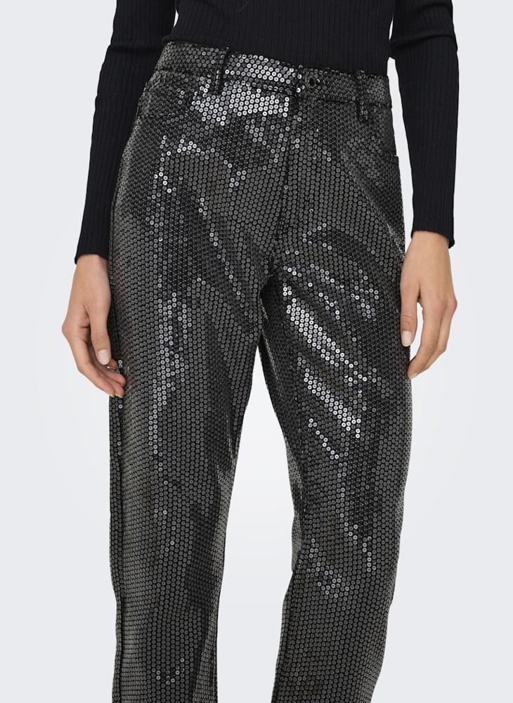 High Waist Sequin Pants