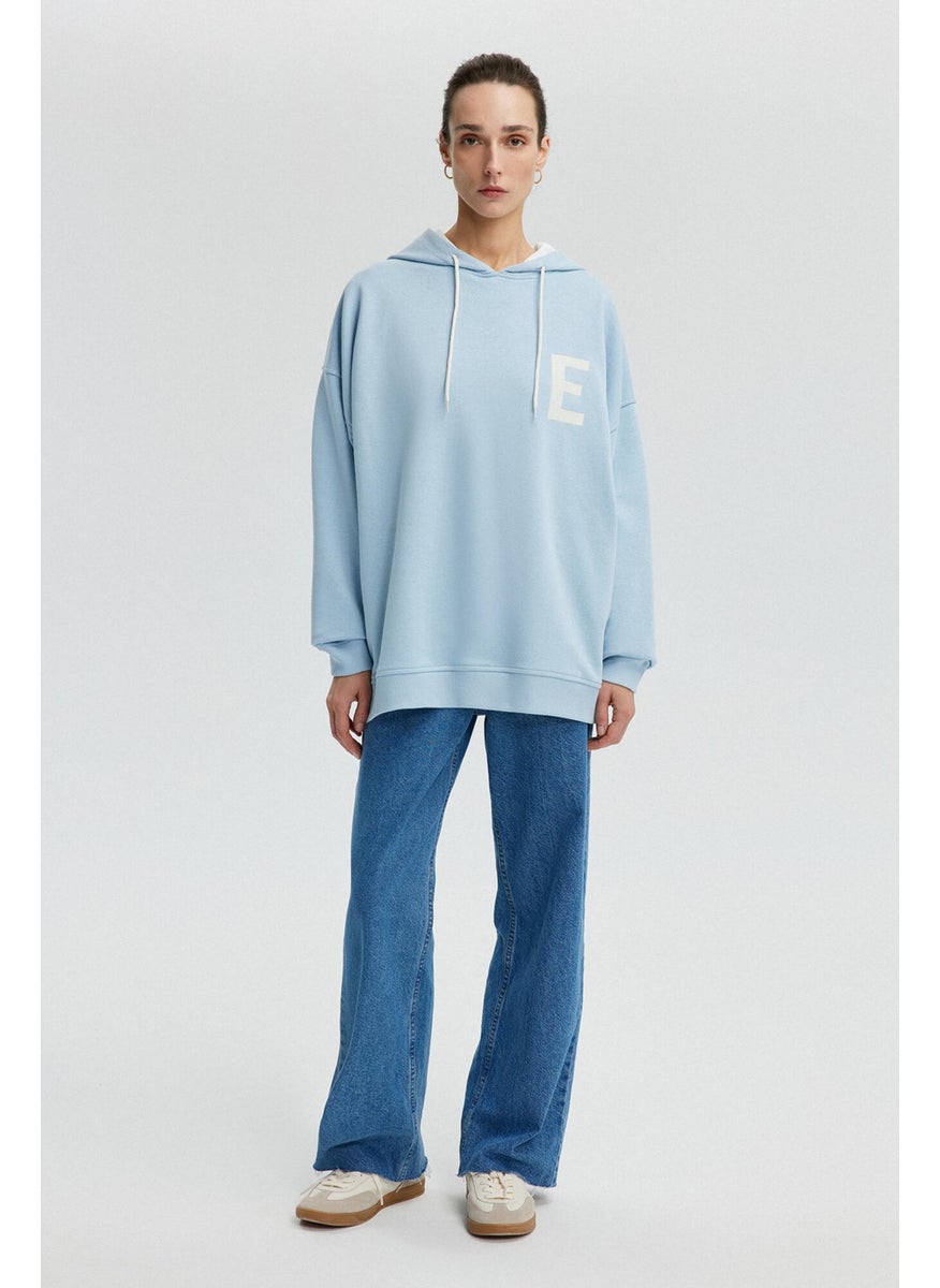 Letter Printed Oversized Sweatshirt