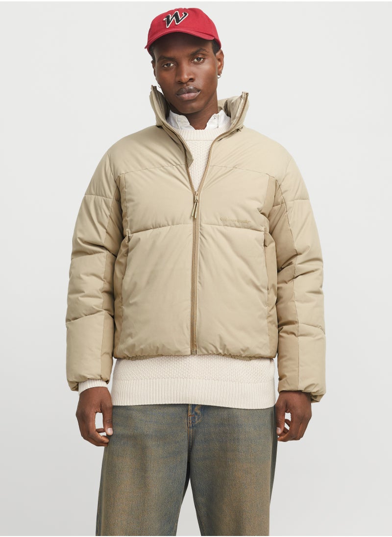 Zip Through Puffer Jacket