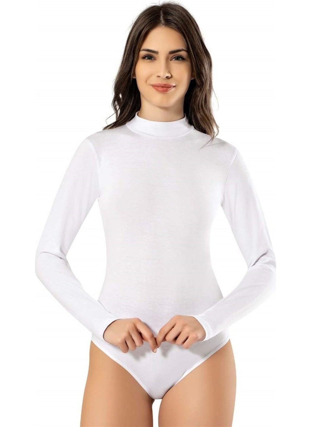 6181 Long Sleeve Turtleneck Women's Snap-On Badi