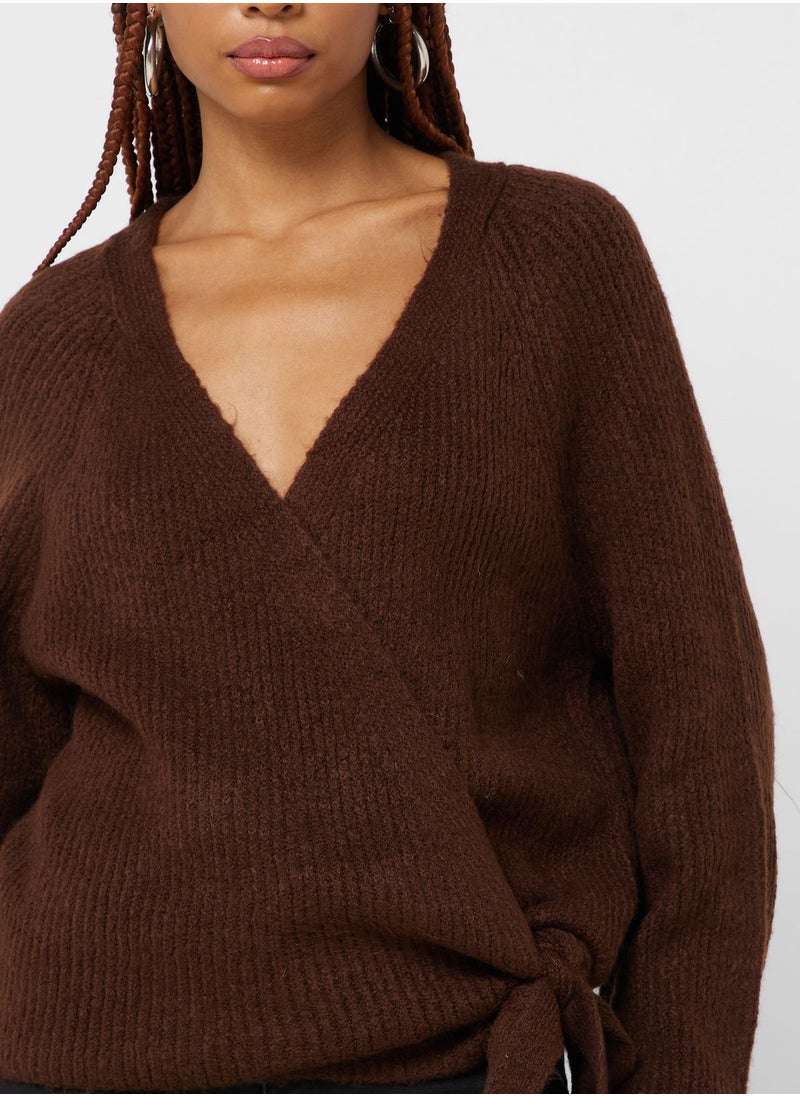 Surplice Neck Cardigan