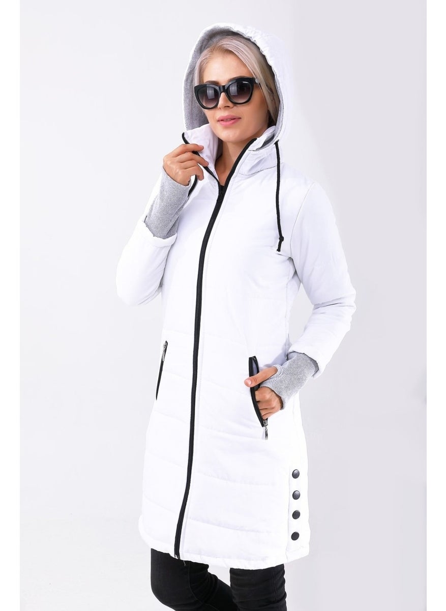 Winter Hooded Long Women's Puffer Jacket 805BYZ