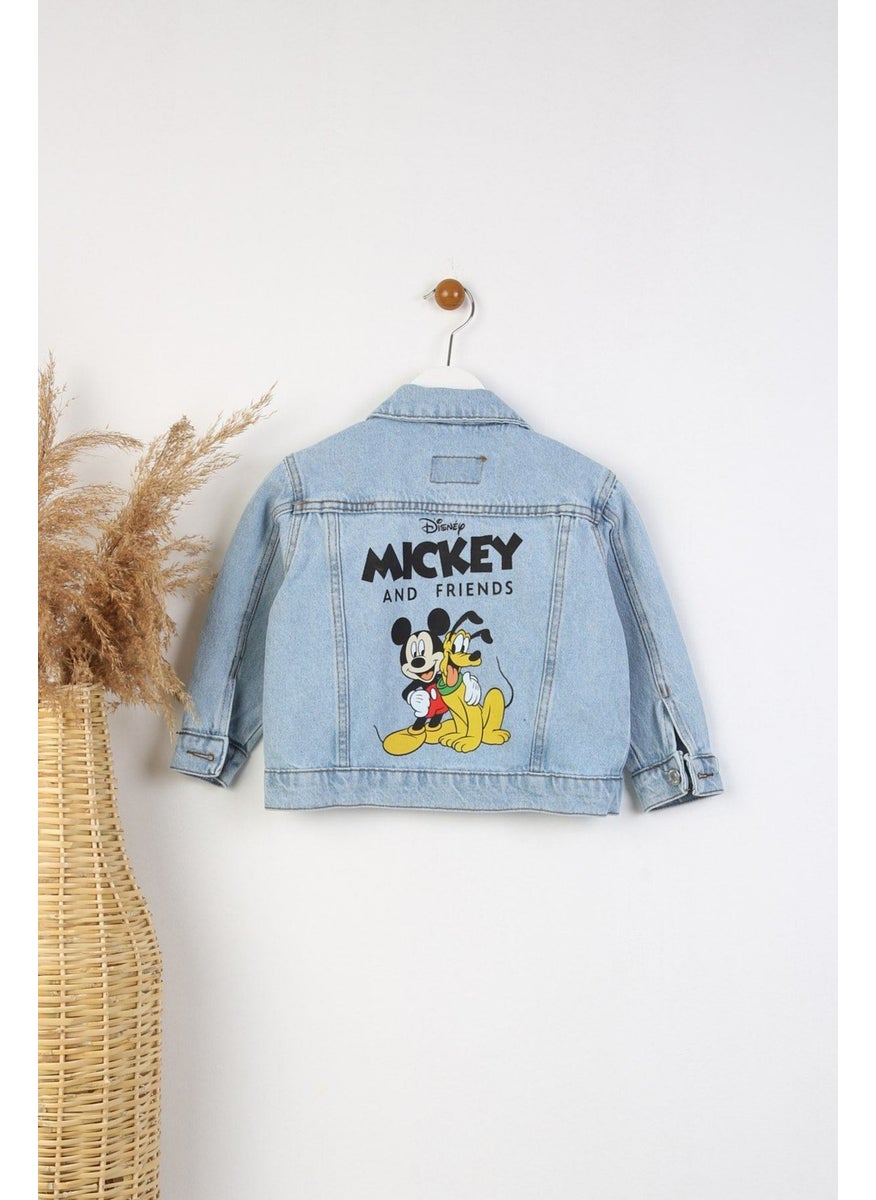 My Little Ones (3-9 Years Old) Mcky And Friends Boy Denim Jacket - Light Blue