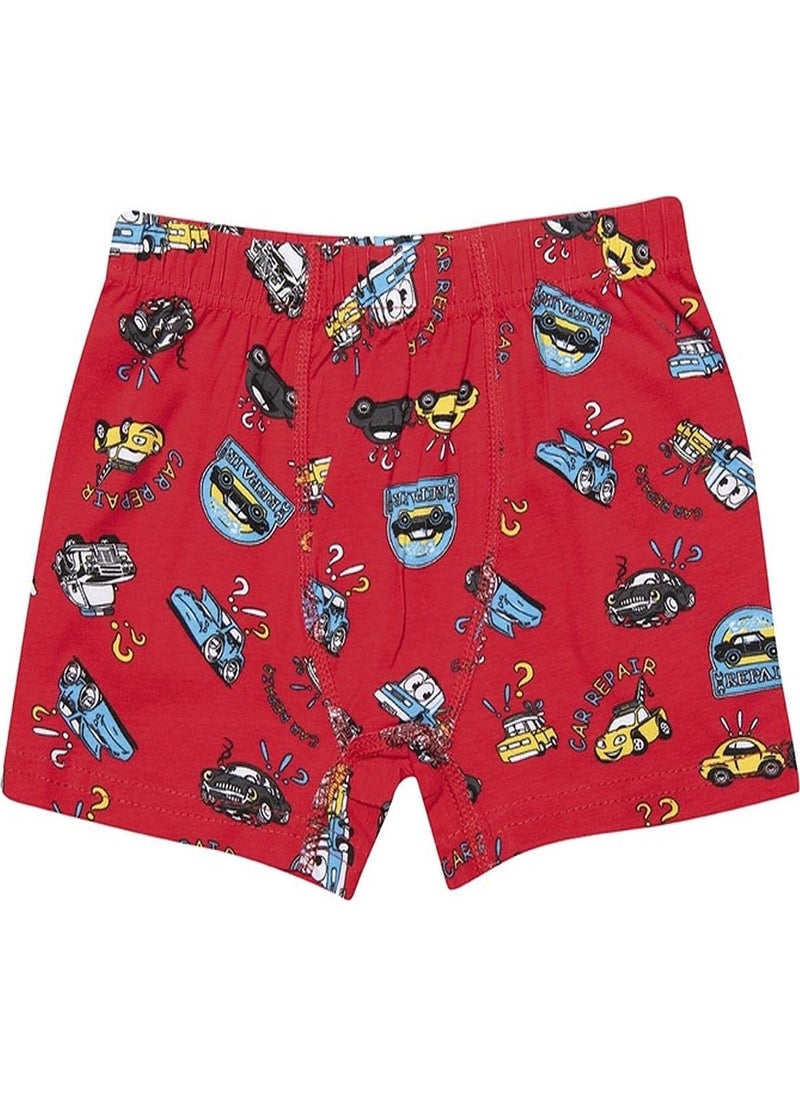 1013x12 Boys 12 Pcs Lycra Mixed Pattern Boxer-Colored