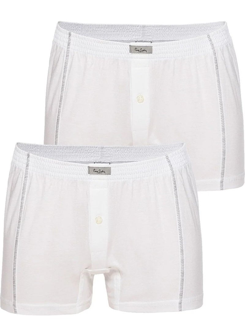 405 Men's 2-Piece Combed Cotton Boxer-White