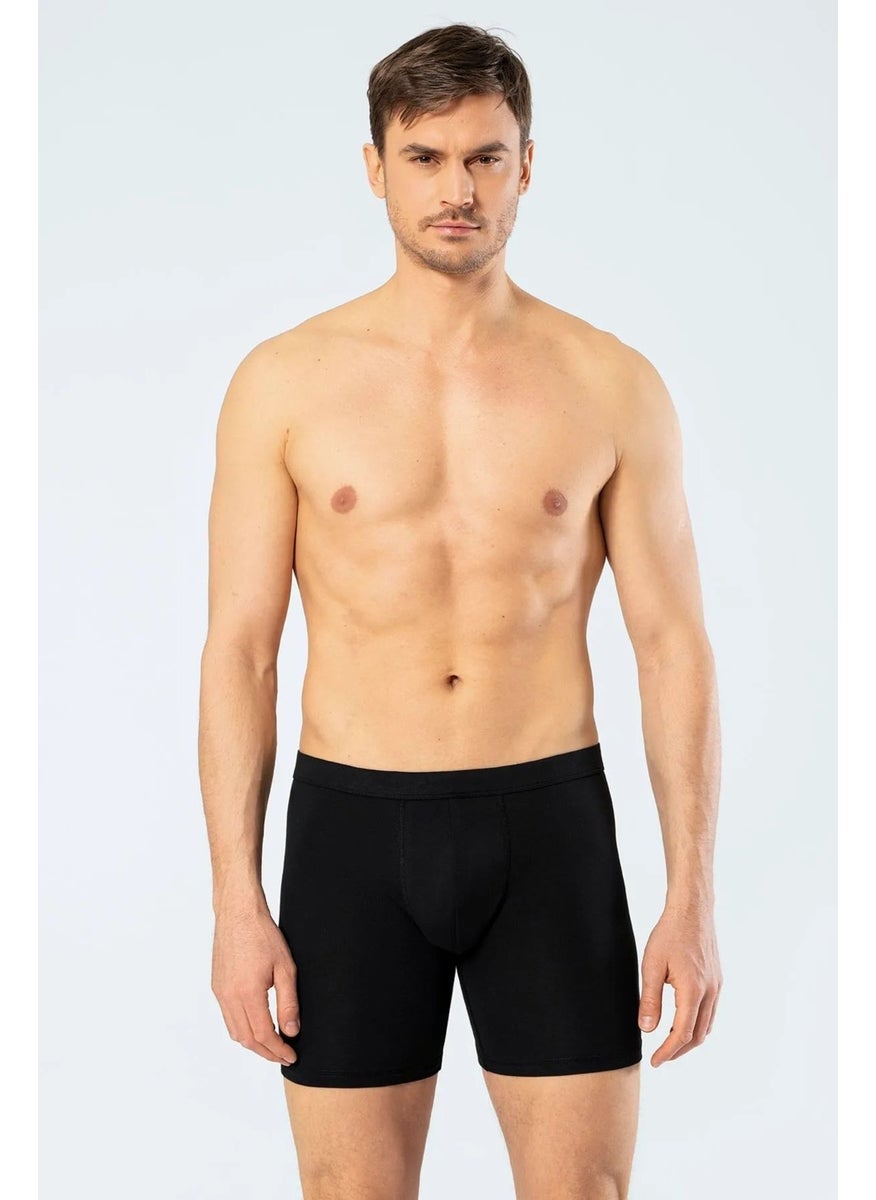 1335 Men's Waist Banded Lycra Boxer-Black