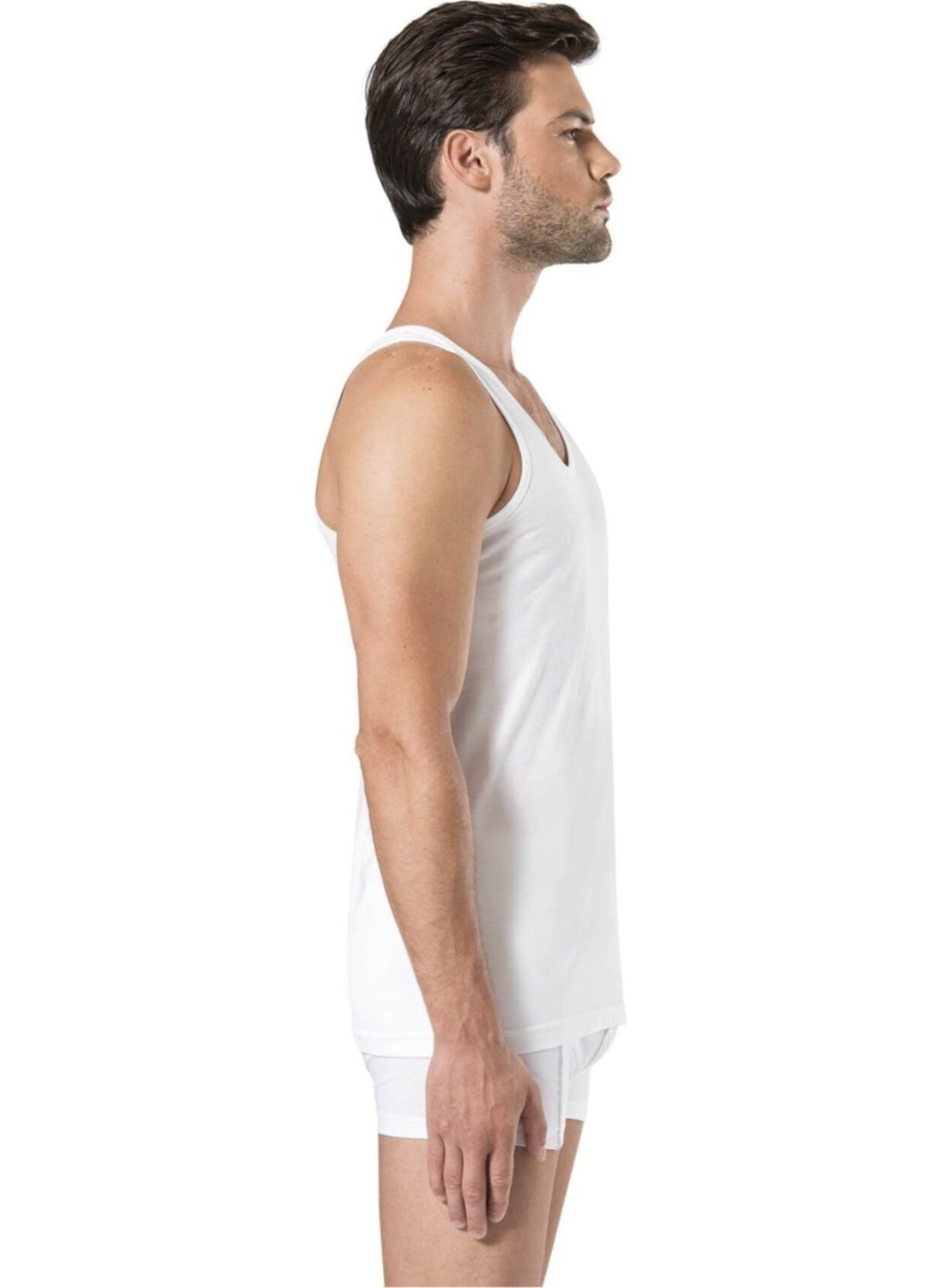 400 Men's 2-Piece Undershirt-White