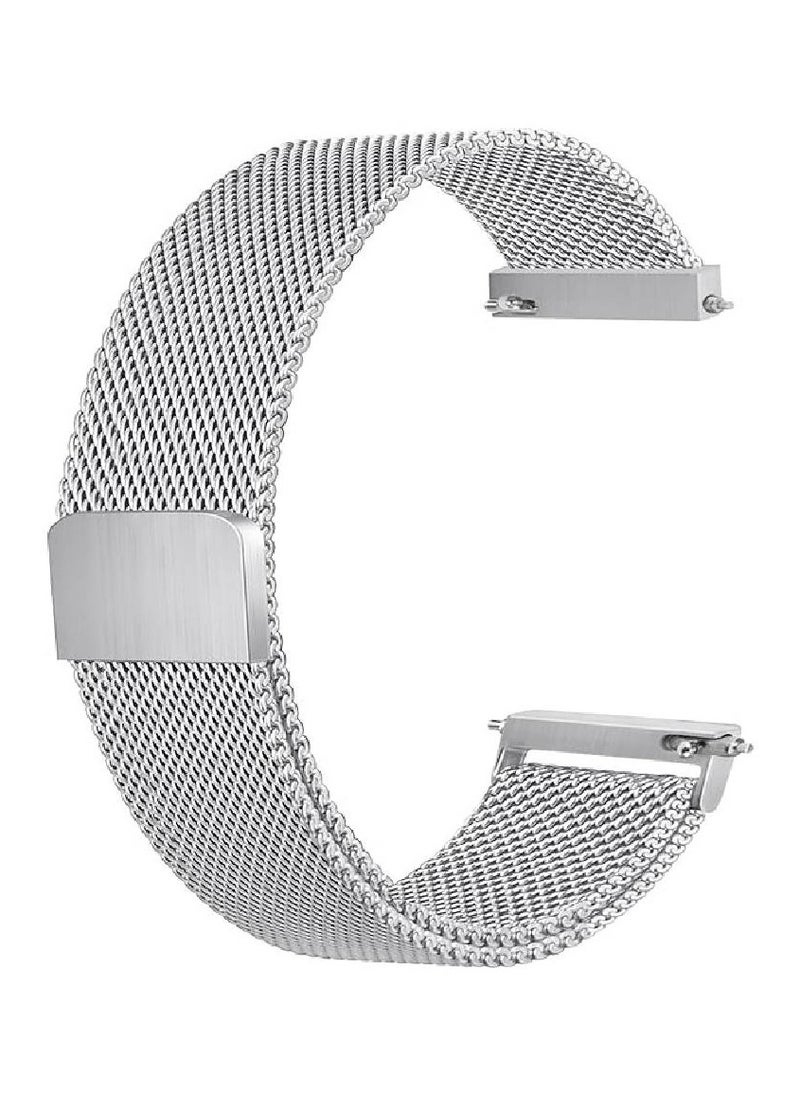 Metal Watch Bands 22mm Quick Release Watch Strap, Stainless Steel Mesh Replacement Strap for Men Women (Silver)