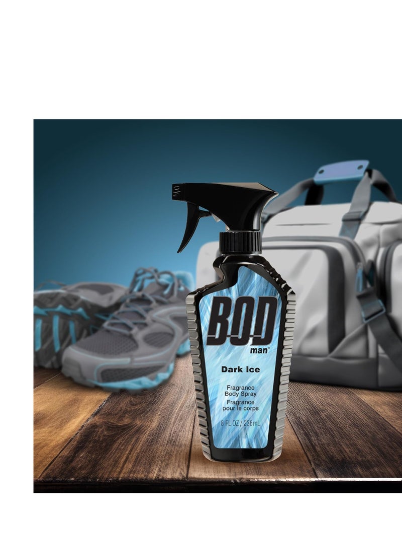 BOD Man Fragrance Body Spray, Dark Ice, 8 fl oz