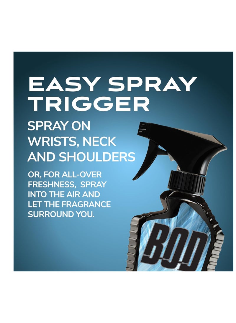 BOD Man Fragrance Body Spray, Dark Ice, 8 fl oz