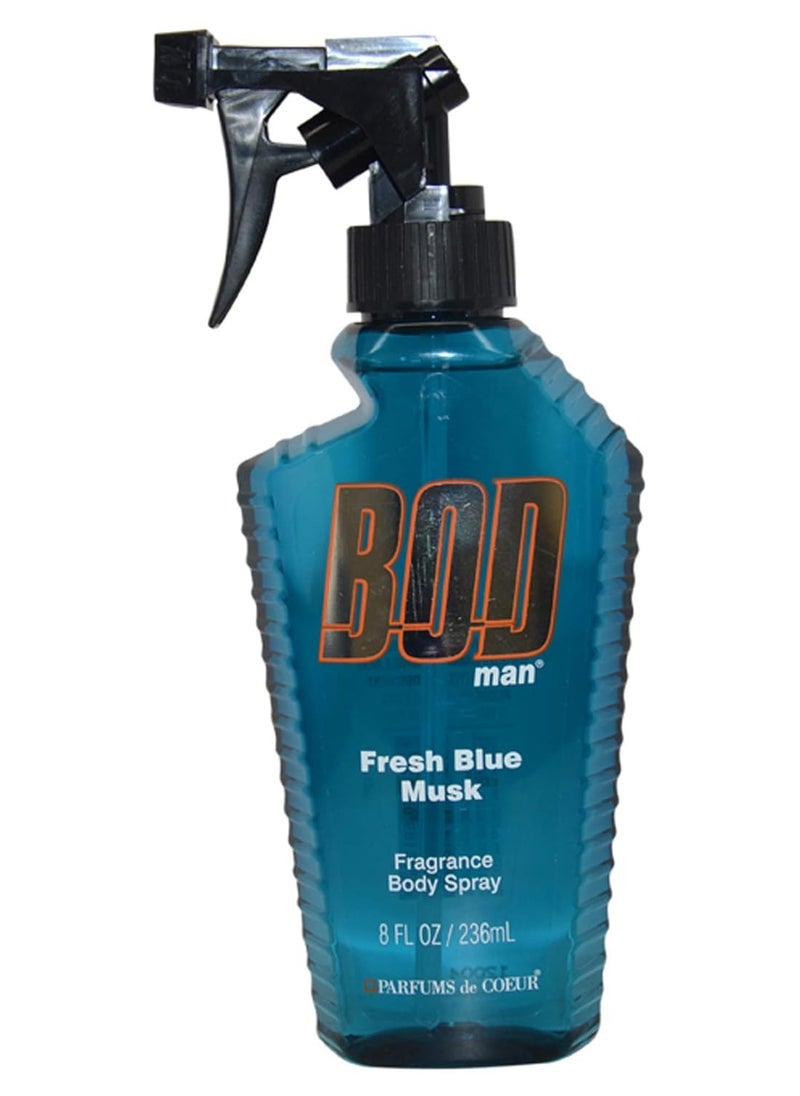 Coeur BOD Man Fresh Blue Musk Fragrance Body Spray 8 oz