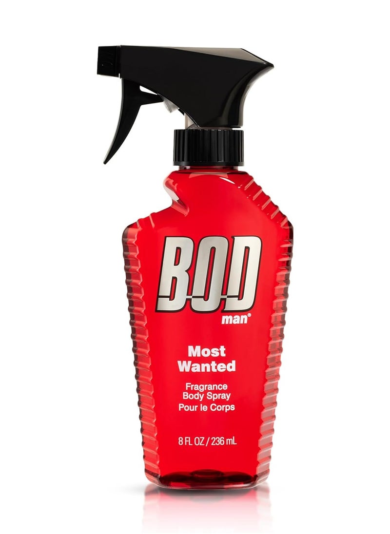 BOD Man Fragrance Body Spray, Most Wanted, 8 fl oz