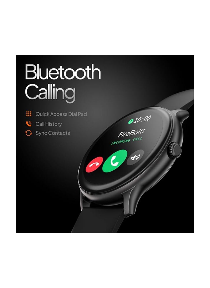 Fire-Boltt Phoenix Pro 35.3mm (1.39 inch) Bluetooth Calling Smart Watch, AI Voice Assistant, Metal Body with 120+ Sports Modes, SpO2, Heart Rate Monitoring (Black)