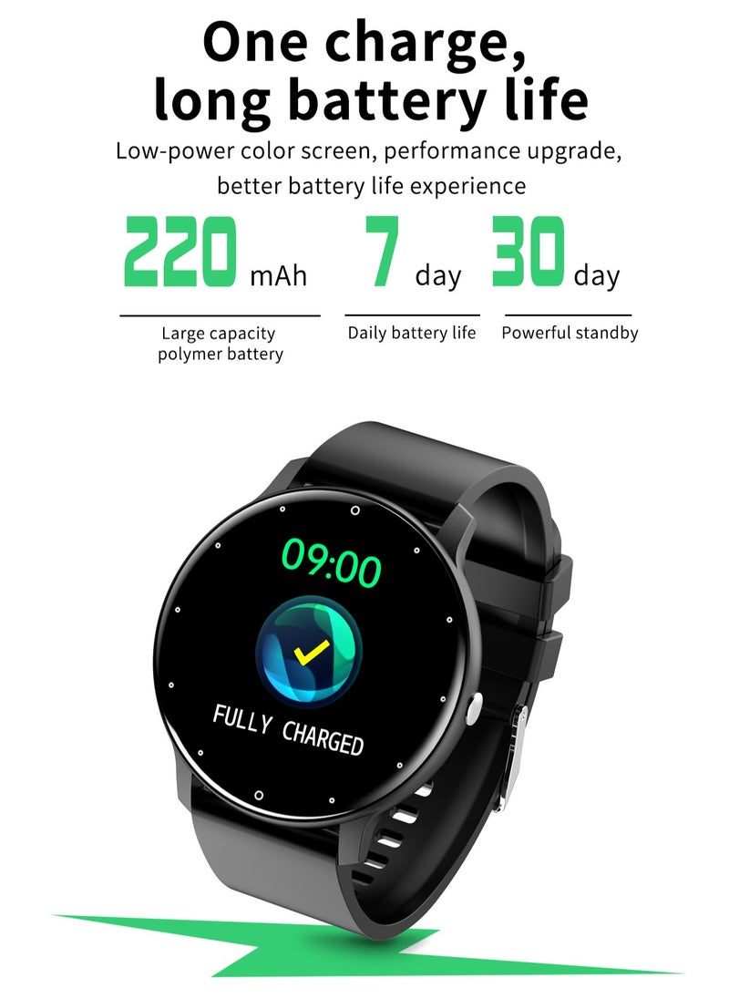 Smart Watch 1.28'' AMOLED Smart Watches for Men Women Smartwatch with Bluetooth Make/Answer Calls Fitness Modes and Sleep Modes Multi-app Message Reminder Multi Language 230 mAh