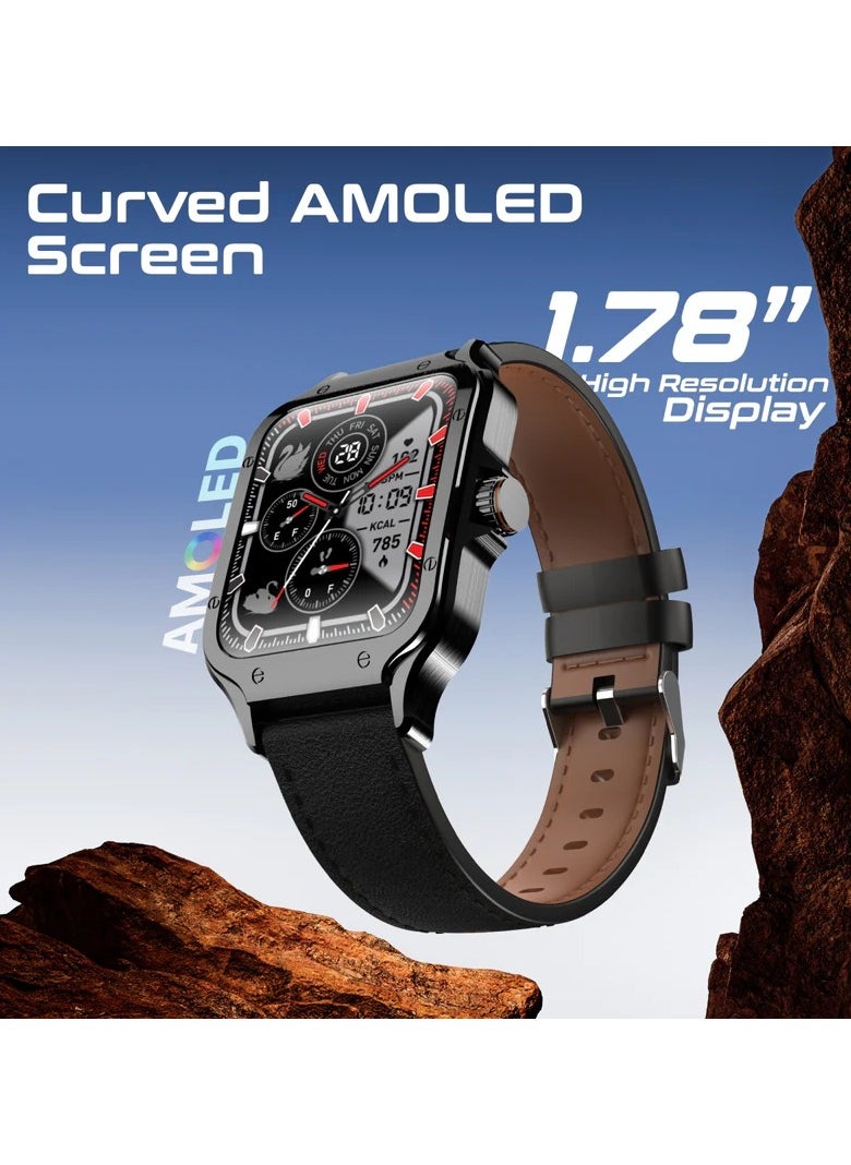 ActivLife™ Curved AMOLED Screen Smartwatch with BT Calling Silver