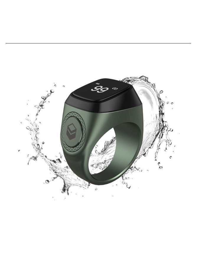 iQIBLA Smart Zikr Metal Ring Lite Green 18mm/ 20mm/ 22mm