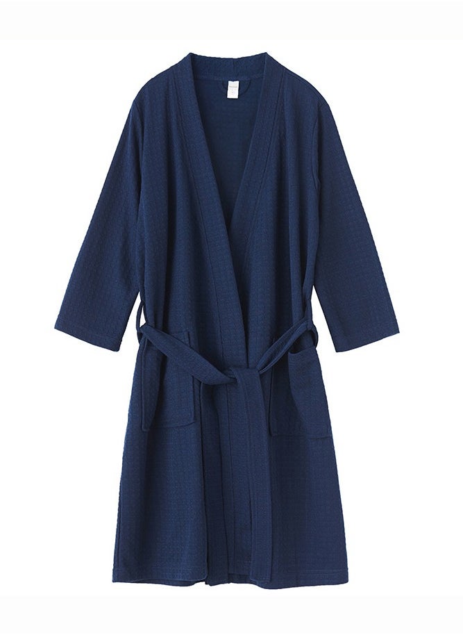 Waffle Bath Robe, Couples Bath Robe, Teal/White