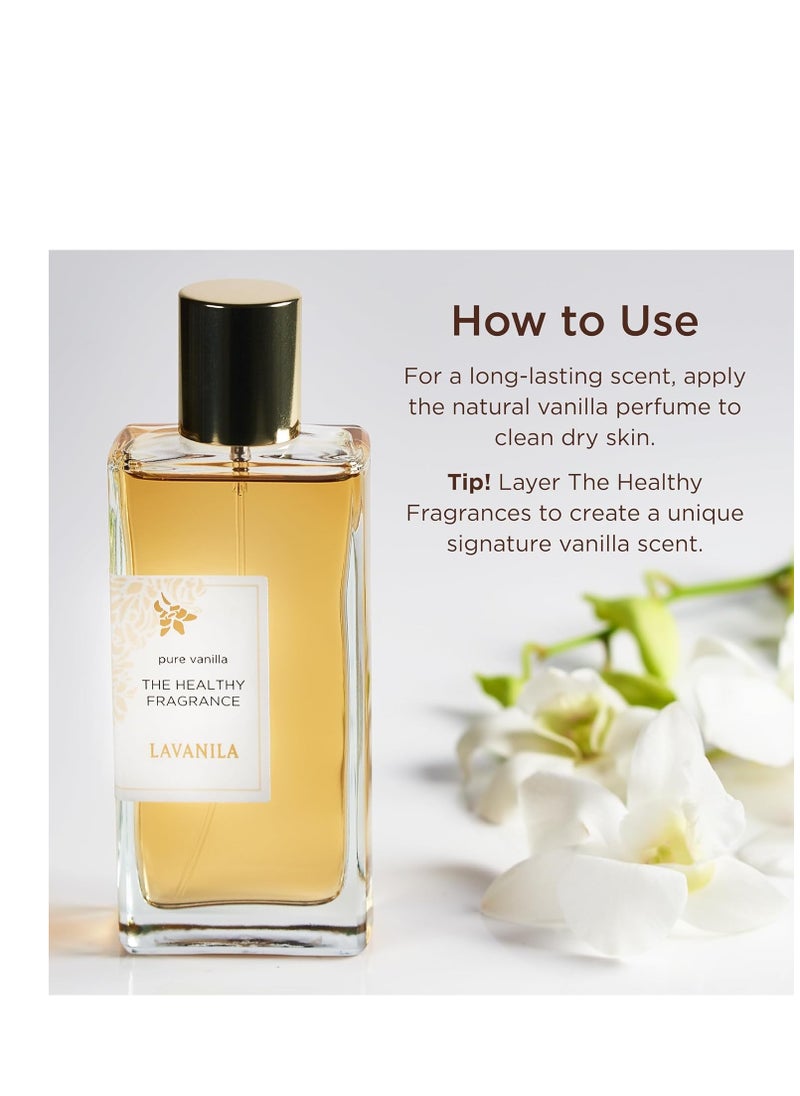 Lavanila Pure Vanilla Perfume for Women, 1.7 Fl Oz - Pure Madagascar Vanilla & Creamy Tonka Bean Fragrance, Clean and Natural Eau de Parfum Made In USA