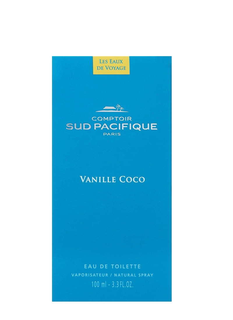 Comptoir Sud Pacifique Vanille Coco Eau de Toilette Spray, 3.3 Fl Oz