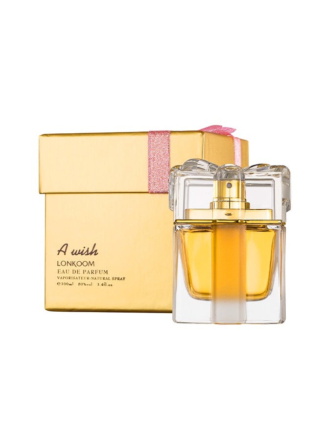 LONKOOM A Wish Gold  EDT For Women 100ML