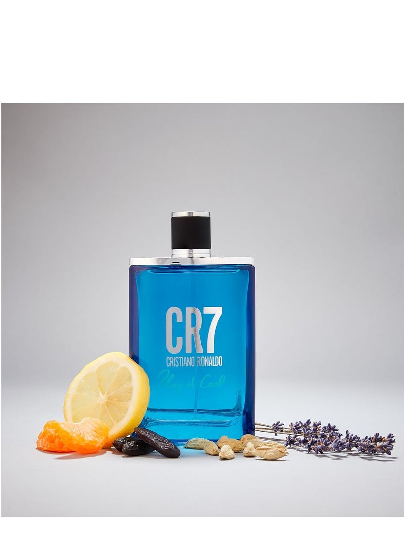 Cristiano Ronaldo - CR7 Play It Cool - Men's Eau de Toilette Spray - Fresh Spicy & Aromatic Fragrance With Notes of Bergamot, Cardamom & Amber - 1.7oz