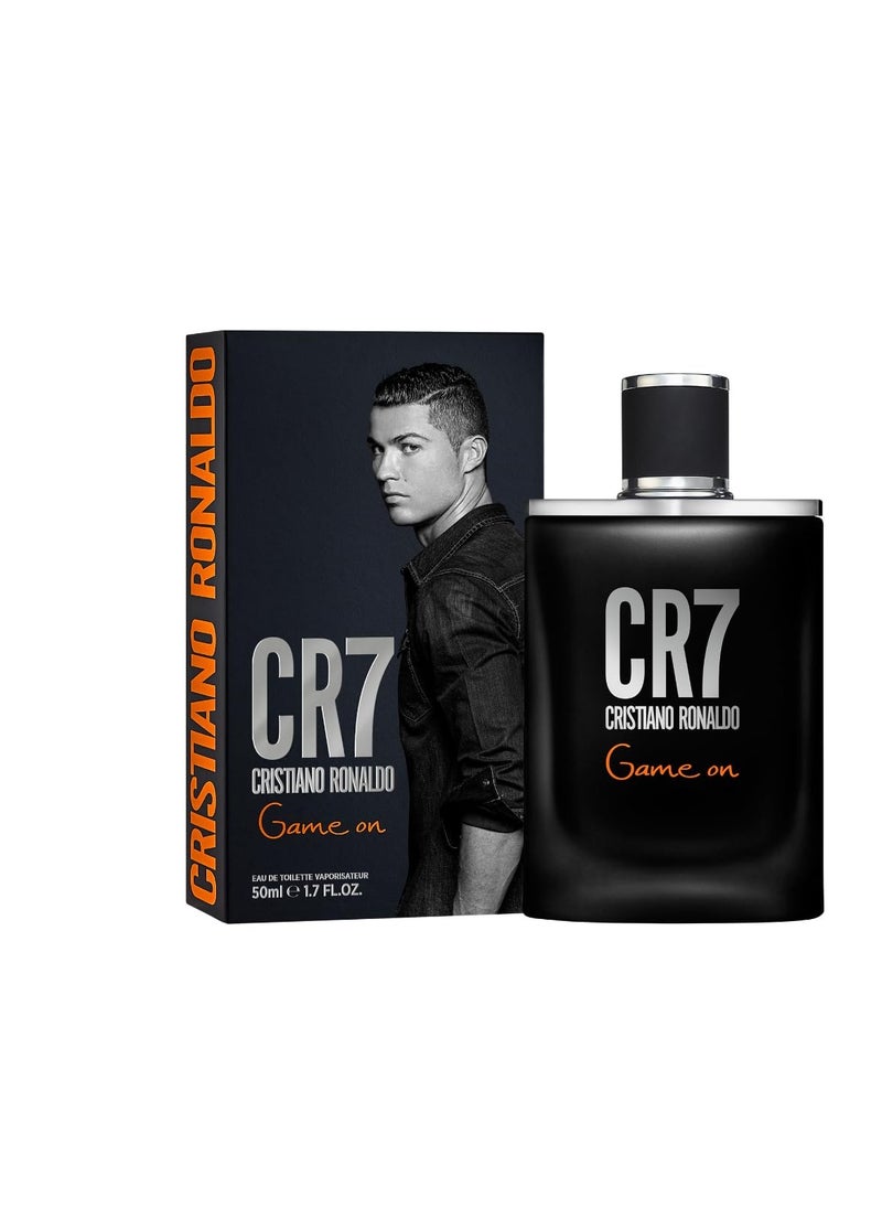 Cristiano Ronaldo CR7 Cristiano Ronaldo - Game On Men EDT Spray - Daily Use Woody Aromatic Fruity Fragrance Cologne With Blend of Apple,Lavender & Cedarwood - 1.7 oz