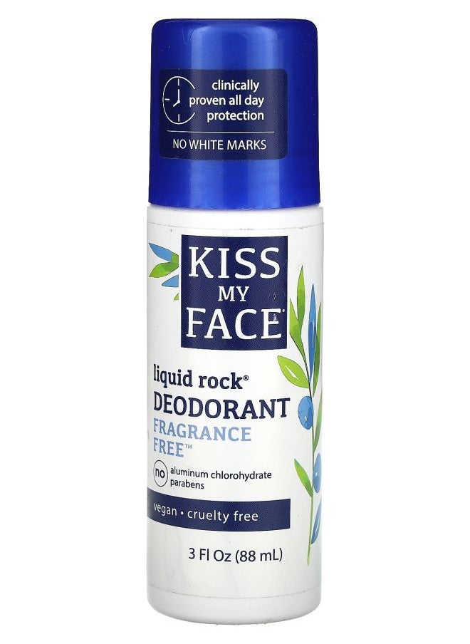 Liquid Rock Deodorant Fragrance Free 3 fl oz (88 ml)
