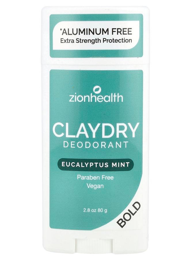ClayDry Deodorant Eucalyptus Mint 2.8 oz (80 g)