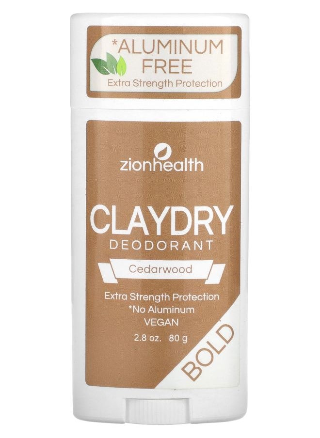 ClayDry Deodorant Bold Cedarwood 2.8 oz (80 g)