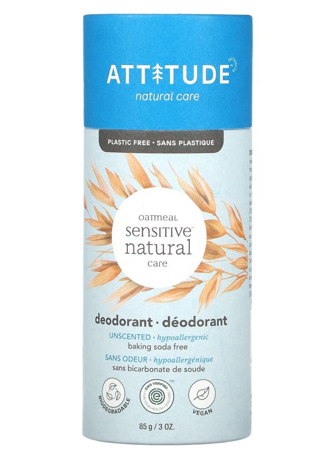 Oatmeal Sensitive Natural Care Deodorant Unscented 3 oz (85 g)