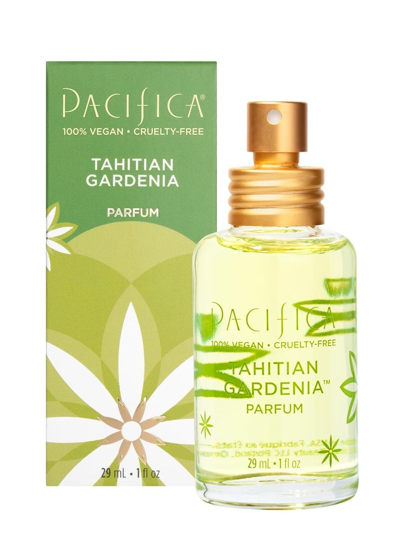 Pacifica Tahitian Gardenia Spray Perfume - Vegan, Cruelty-Free Perfume with Essential Oils in Recyclable Glass Bottle