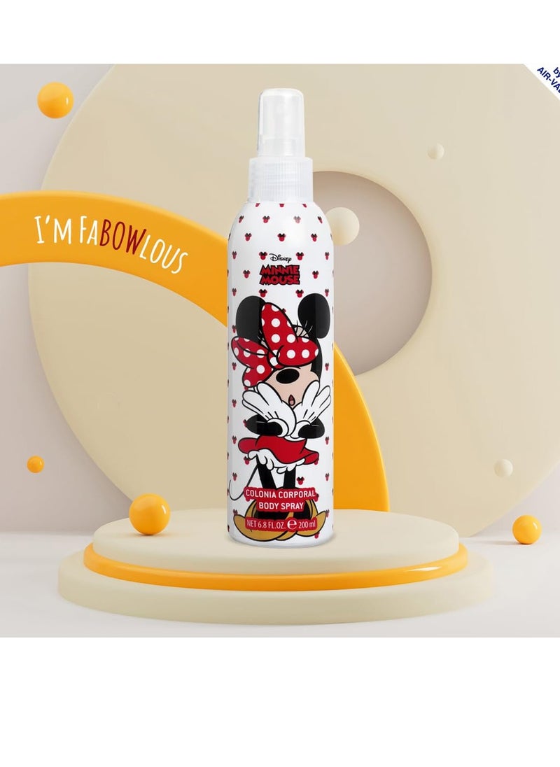 Disney Minnie Mouse Body Spray for Girls by Air Val International, Multi, 6.8 Ounce