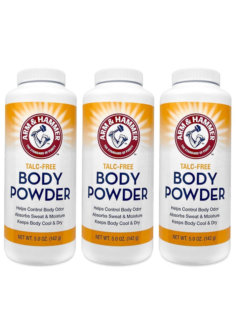 Talc-Free Body Powder for Body Odor Sweat & Moisture (3 pack)