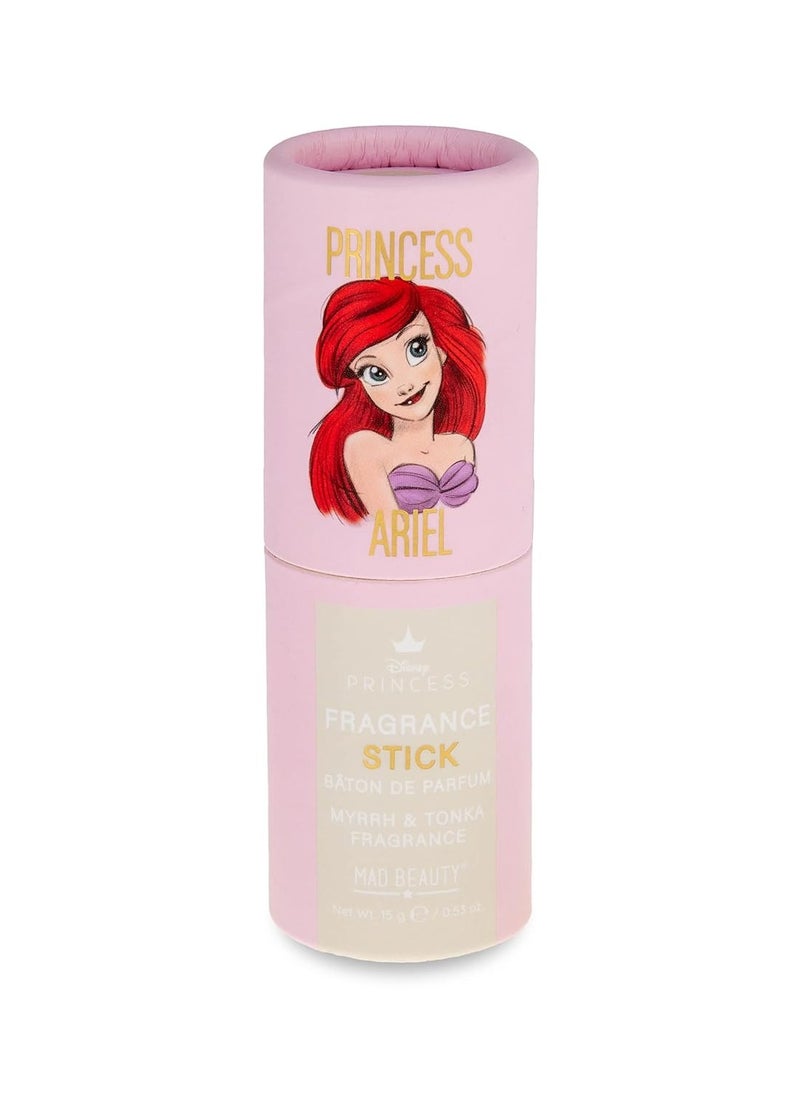 MAD Beauty Disney Pure Princess Ariel Perfume Stick, Myrrh & Tonka Bean Fragrance, Pocket-Sized, Scented Solid Formula Melts into Skin (Similar Application to Deodorant), The Little Mermaid