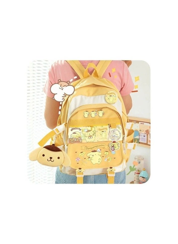 Kawaii Sanrio Kuromi Design U School Backpack Colour:Amber Sizes:26 x 16 x 9 cm