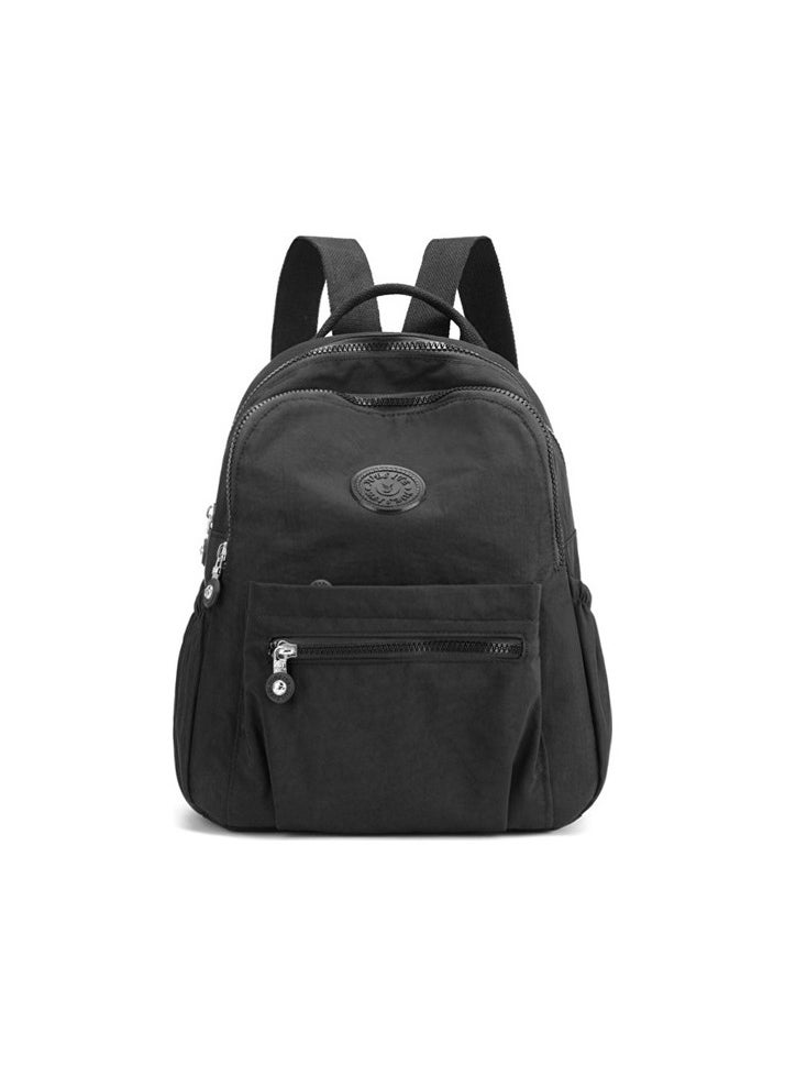 Nylon Oxford Backpack Women Multifunction Fashion Backpack Colour:White - Black