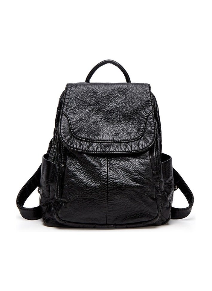 Finpre Stroe Women's Sheep Skin Soft Backpack - Black Colour:Black Shoe number:44 - 45