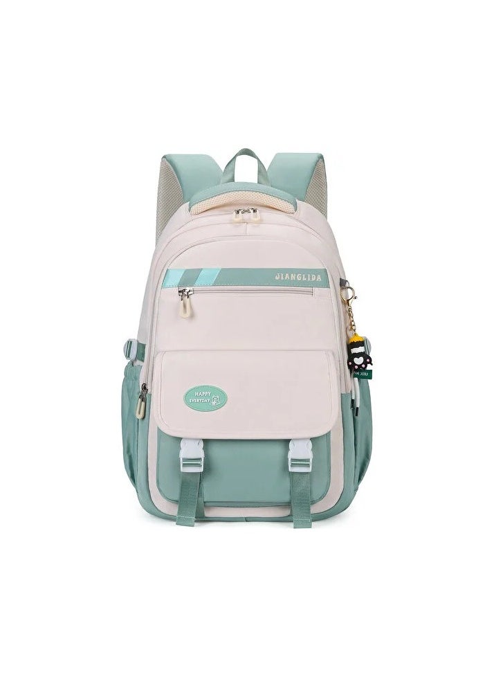 New Secondary School High School School Bag Girls Simple and High Quality Ins Secondary School School Bag Magic Colour:Silver