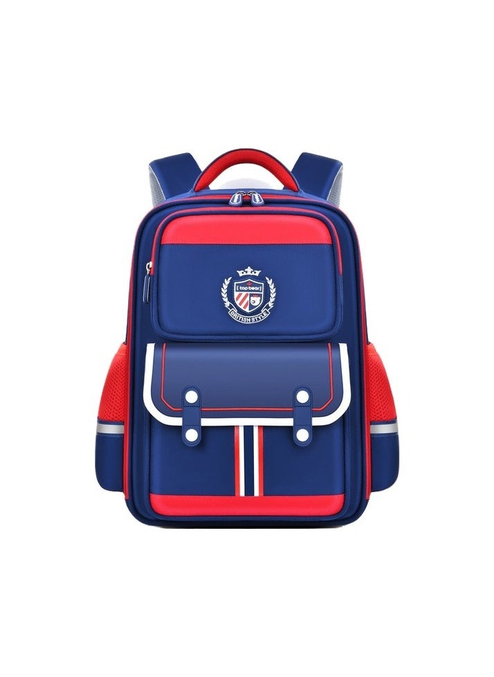 School bag of primary school students 1 ILA 6 classroom men and women children shoulder bag to wear d Colour:Red