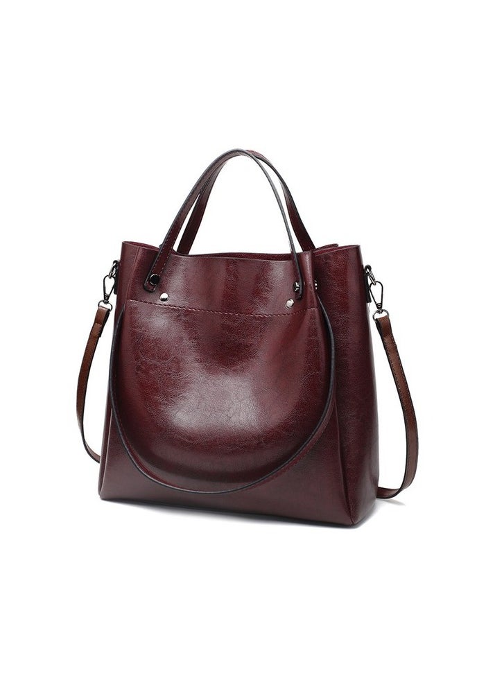 Large bags suitable for fashion, shoulder bags, cross straps, women's bags (abroad d Colour:Coffee