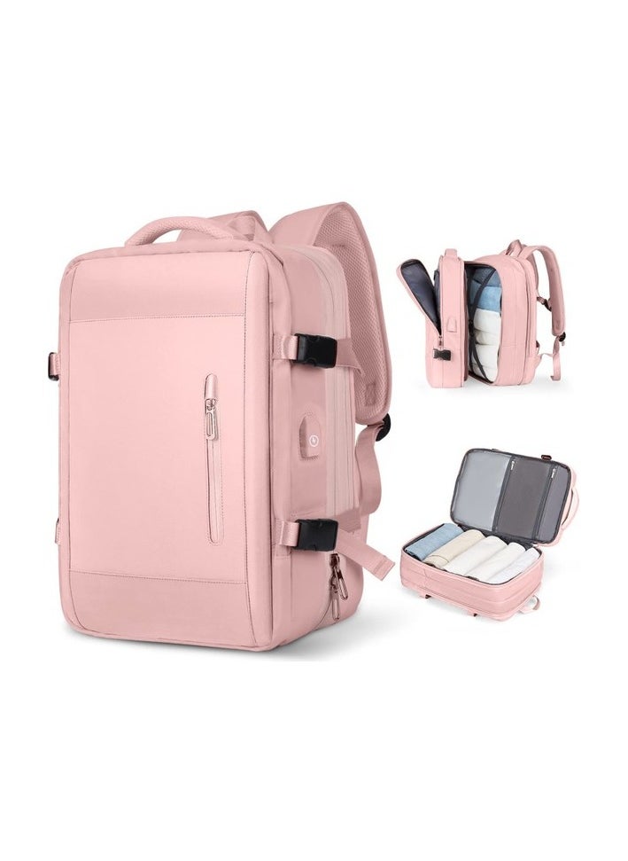 Multifunctional Unisex Big Travel Backpack - Pink Colour:Pink