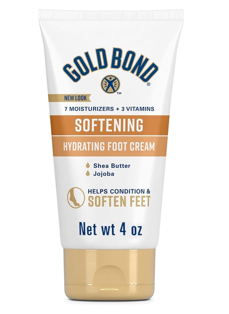 Gold Bond Softening Foot Cream, 4 oz., With Shea Butter to Soften Rough & Dry Feet