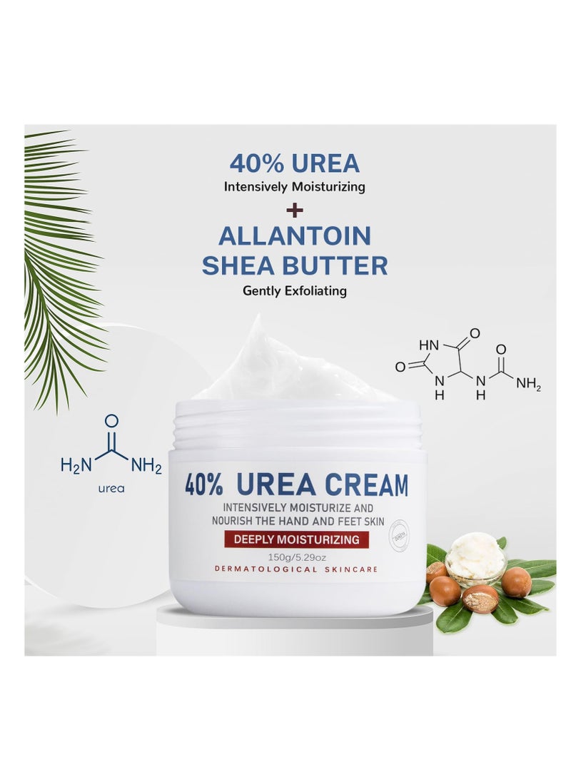 Urea Cream 40 Percent, Urea Foot & Hand Cream for Dry Cracked, 40 per Urea Lotion for Feet Maximum Strength