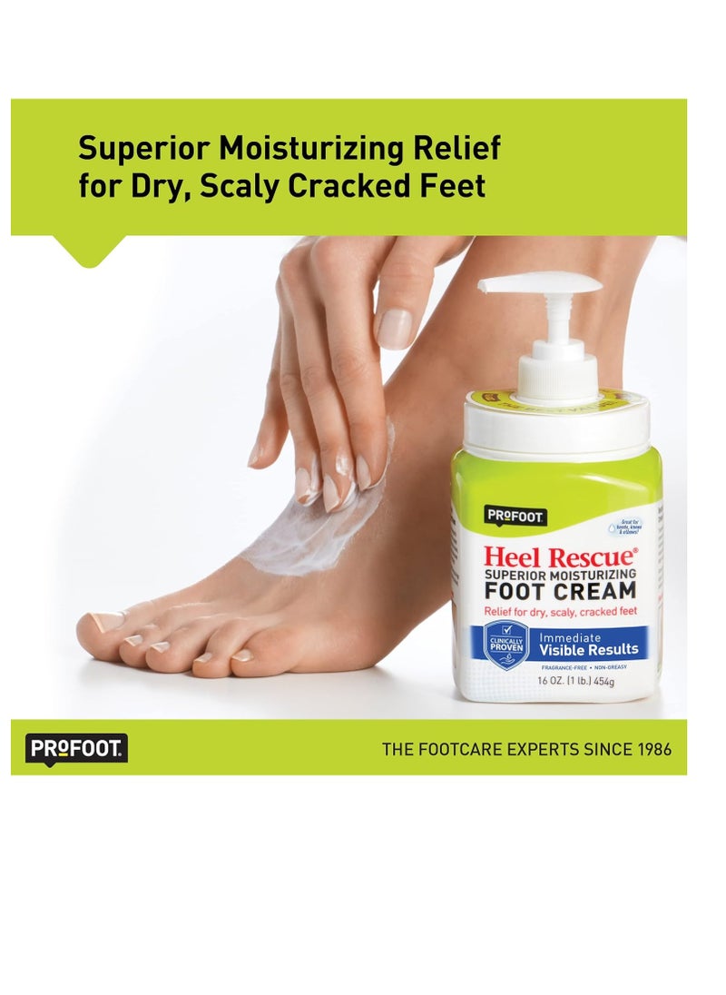 Profoot Heel Rescue Foot Cream 16 Ounce Bottle, 2 Pack, for Cracked, Calloused or Chapped Skin