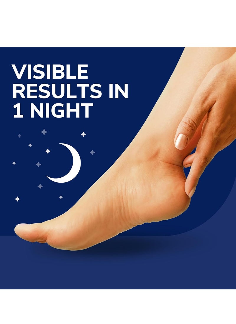 Dr. Scholl's Rough, Dry Foot Renewal Ultra Overnight Treatment with Overnight Foot Cream 3oz with Aloe, Coconut Oil & Urea and Heel Sleeve Socks, Deeply Moisturize & Soften Feet, Dermatologist Tested